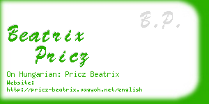 beatrix pricz business card